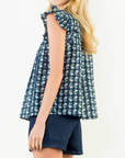 THML PENNY FLUTTER SLEEVE TOP