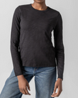 LILLA P BACK SEAM LONG SLEEVE CREW NECK