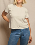 PERFECTWHITETEE HARLEY COTTON SHORT SLEEVE BOXY CREW TEE