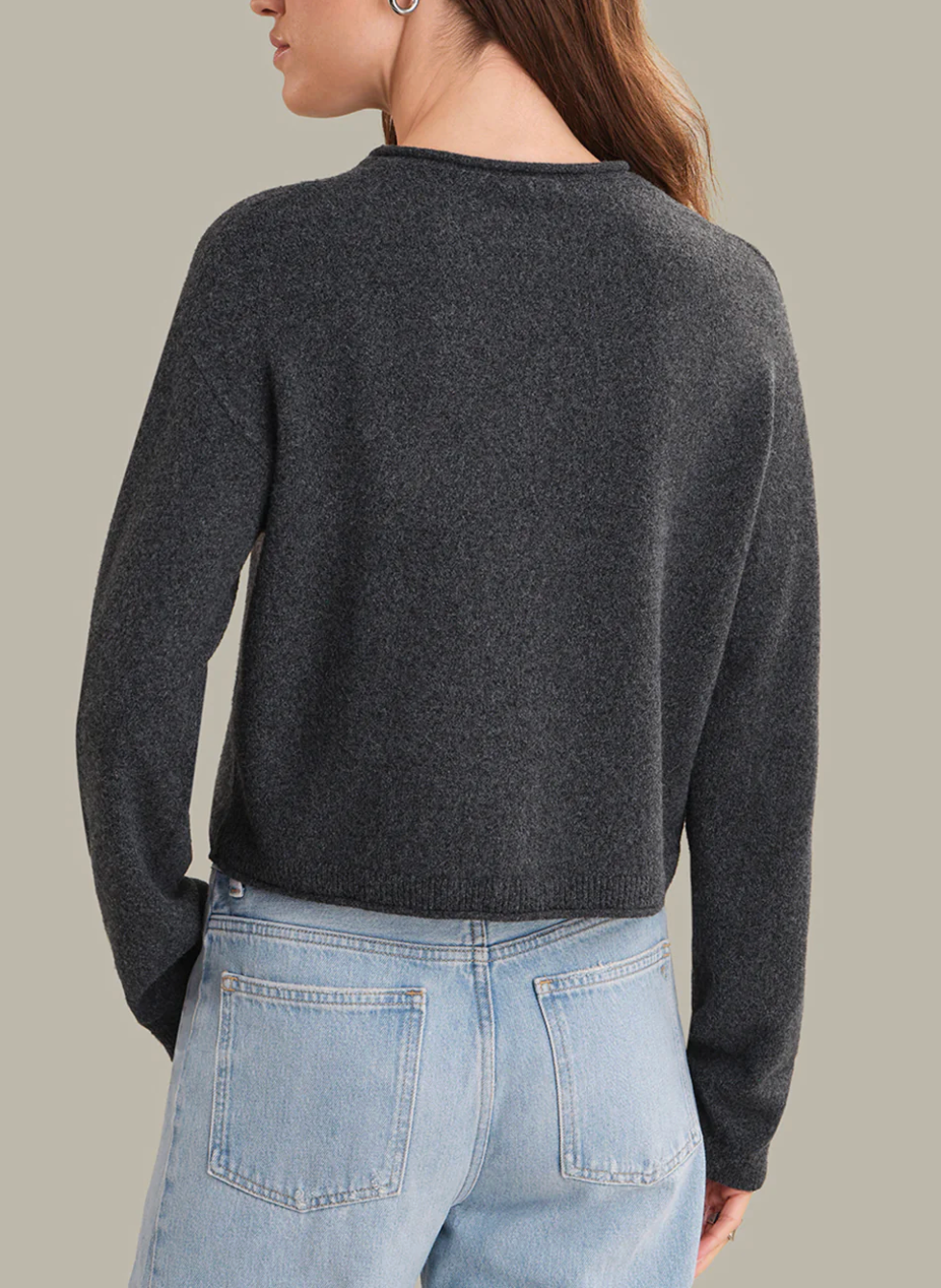 525 AMERICA BLAIRE ROLLED COLLAR CARDIGAN