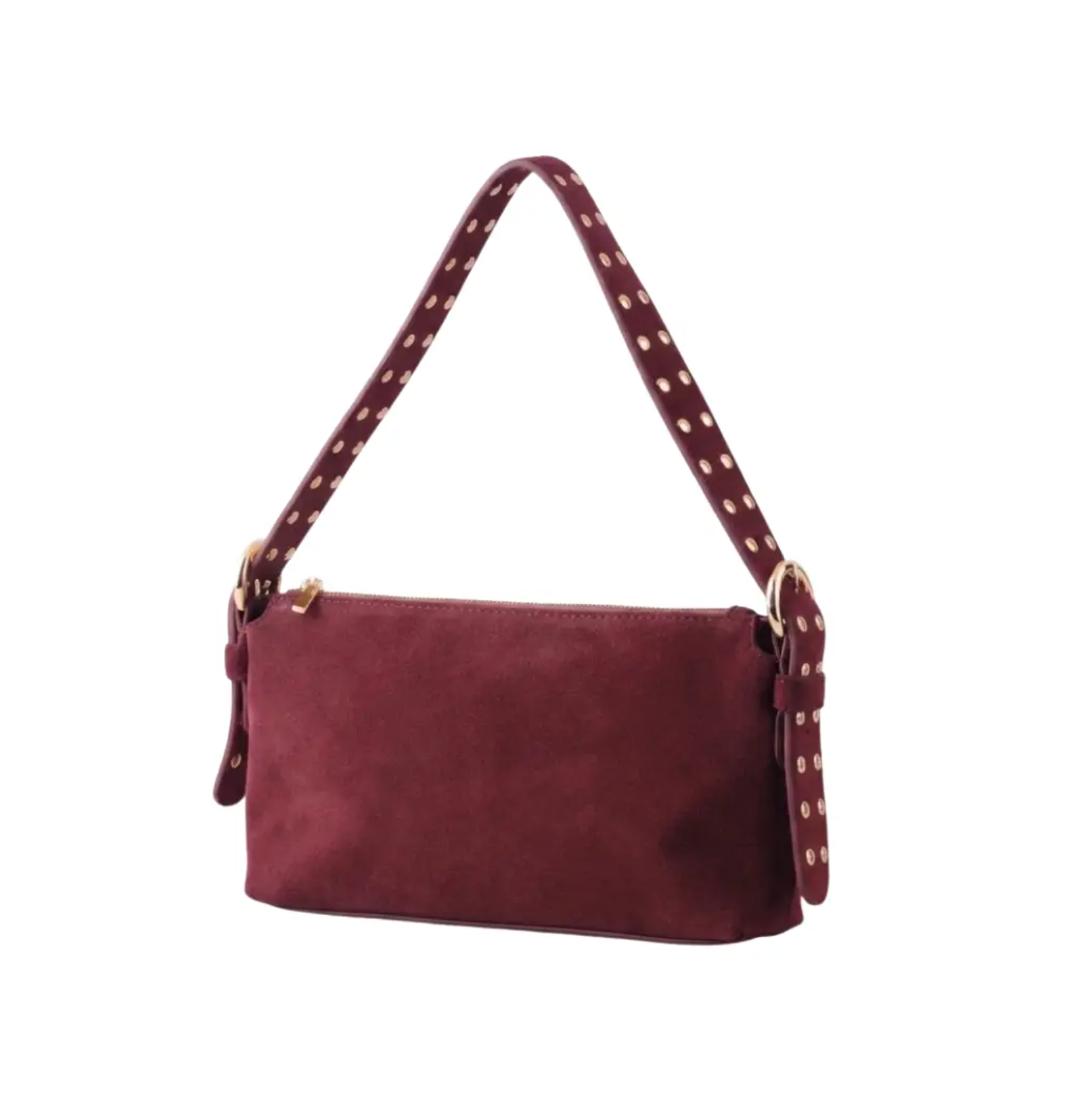 MOST WANTED USA SUEDE SHOULDER BAG W/ STUDS