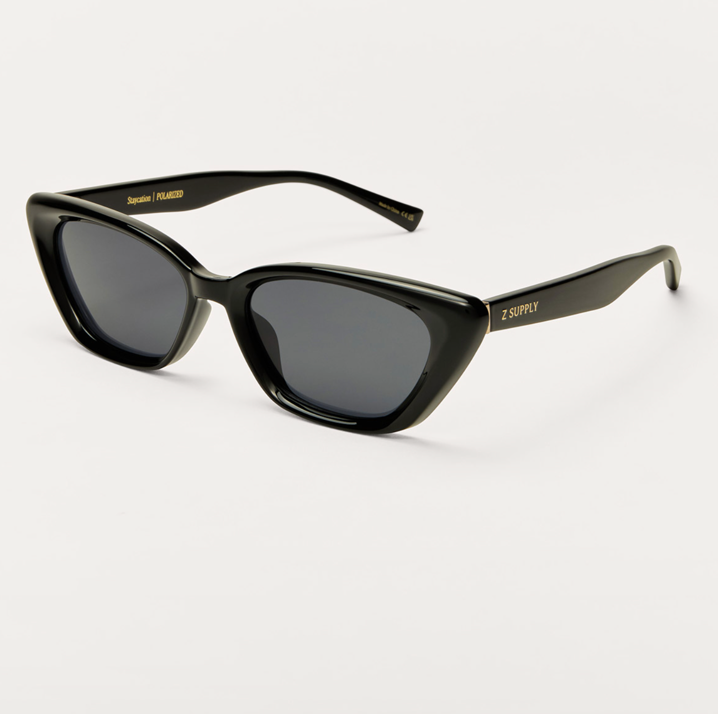 Z SUPPLY STAYCATION SUNGLASSES POLISHED BLACK/GREY