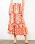 THML JADE SMOCKED MAXI SKIRT