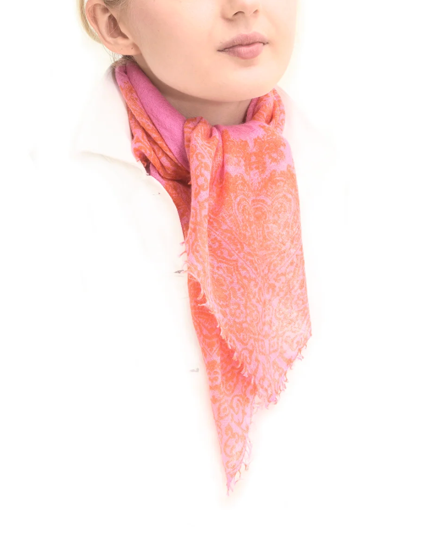 MEG COHEN CASHMERE WHISPER PAISLEY NECKERCHIEF