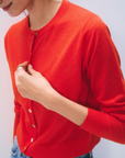 WHITE & WARREN LINEN BLEND CARDIGAN