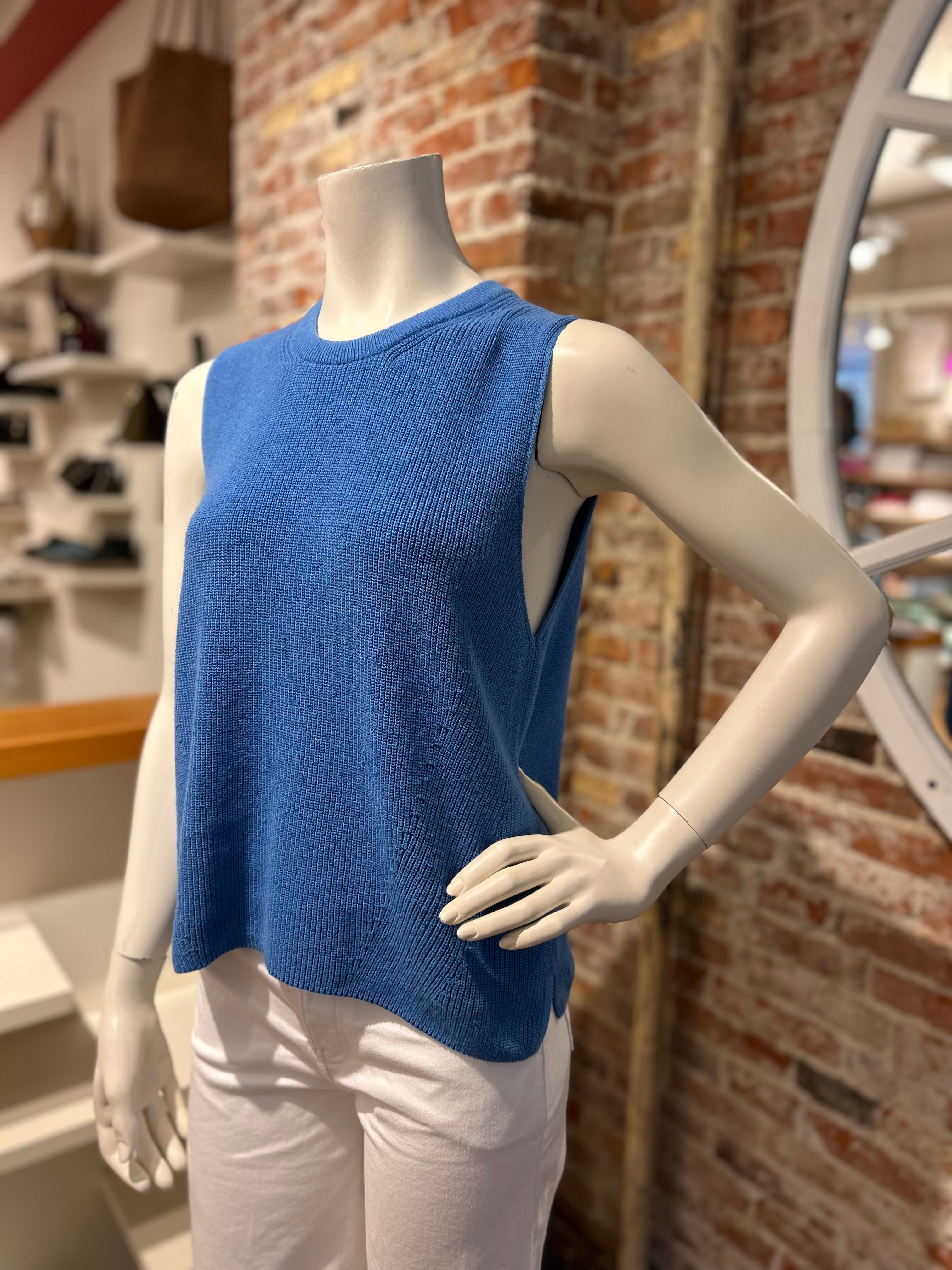 WHITE &amp; WARREN ORGANIC COTTON BLEND SHELL