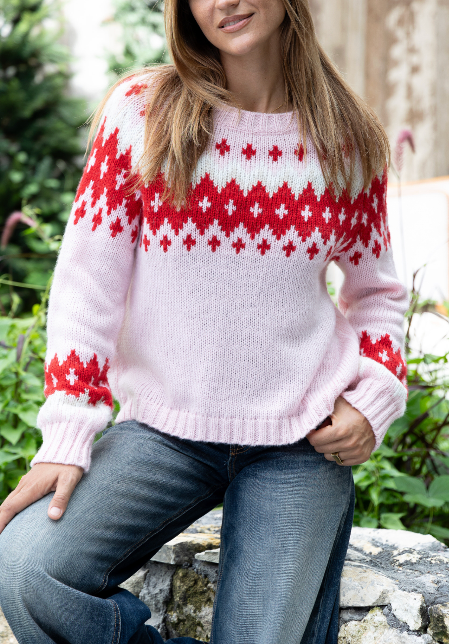 WOODEN SHIPS JAXON FAIR ISLE RAGLAN CHUNKY