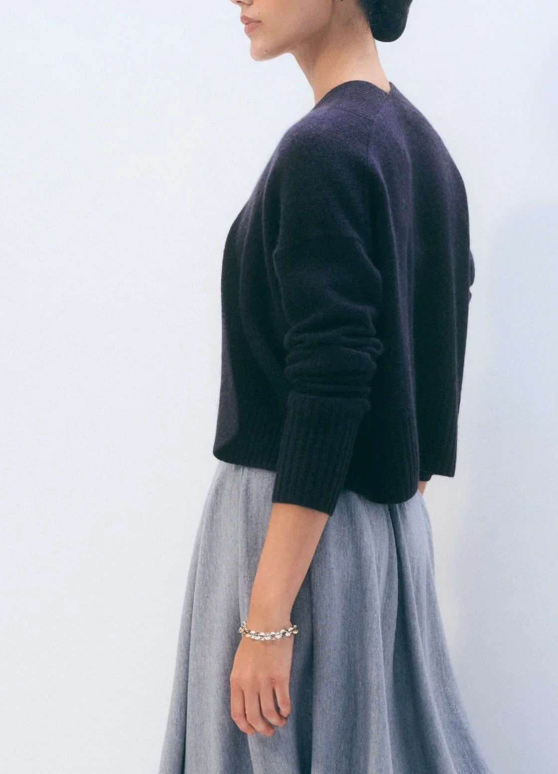 WHITE &amp; WARREN CASHMERE OPEN-FRONT CARDIGAN