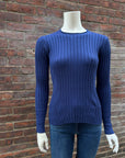 ALASHAN CASHMERE COTTON CASHMERE BLAIR RIB CREW