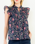 THML PENNY FLUTTER SLEEVE TOP