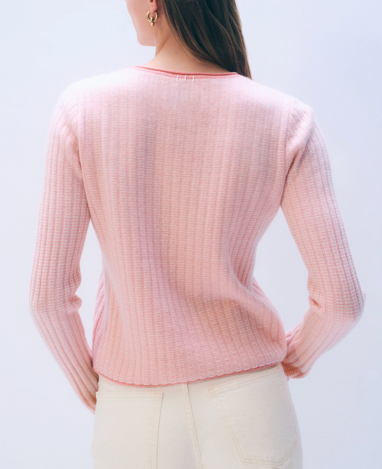 WHITE + WARREN CASHMERE TEXTURED CREWNECK