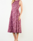 THML OLIVIA SPOTTED MIDI DRESS