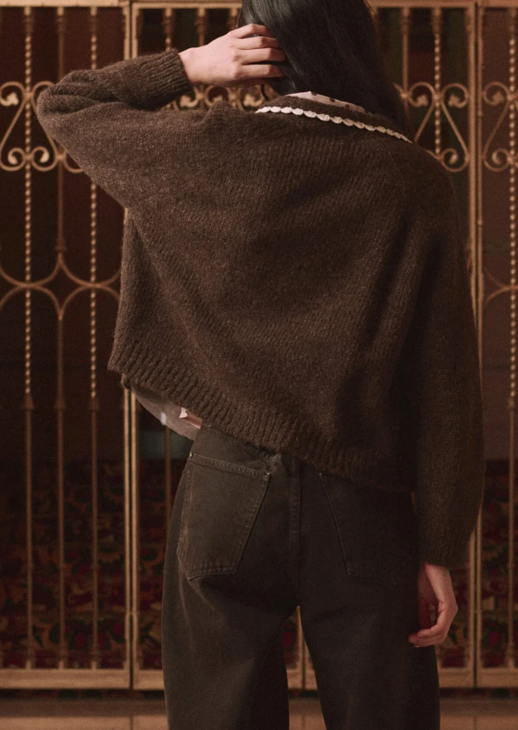 THE GREAT THE CROCHET COLLAR CARDIGAN