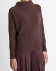 VINCE BOILED FUNNEL NECK PULLOVER