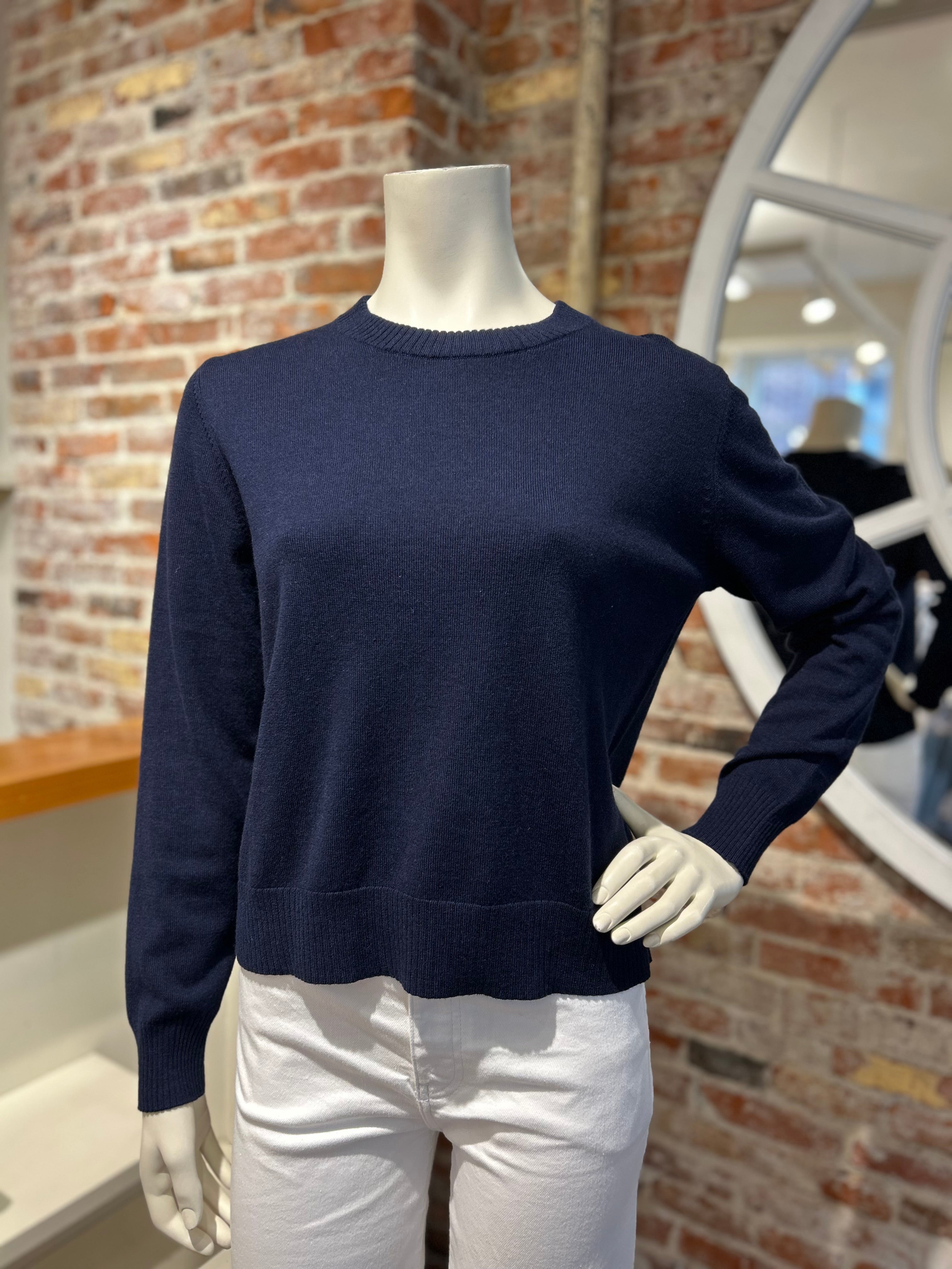 ALASHAN COTTON CASHMERE STACY SHRUNKEN CREW NECK
