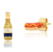 Load image into Gallery viewer, TAI BEER AND HOT DOG POST EARRING
