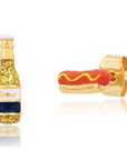 TAI BEER AND HOT DOG POST EARRING