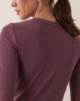 MARINE LAYER LONG SLEEVE LEXI RIB SUN-IN CREW TEE