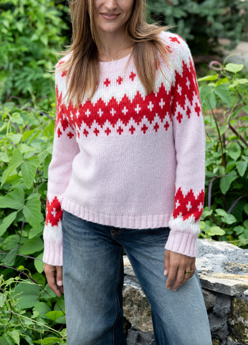 WOODEN SHIPS JAXON FAIR ISLE RAGLAN CHUNKY