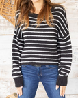 WOODEN SHIPS MADELINE STRIPED CREW CHUNKY