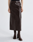 AGOLDE HIKSON RECYCLED LEATHER SKIRT
