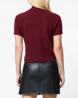 FRENCH CONNECTION VHARI KNIT MOCK NECK S/S TOP