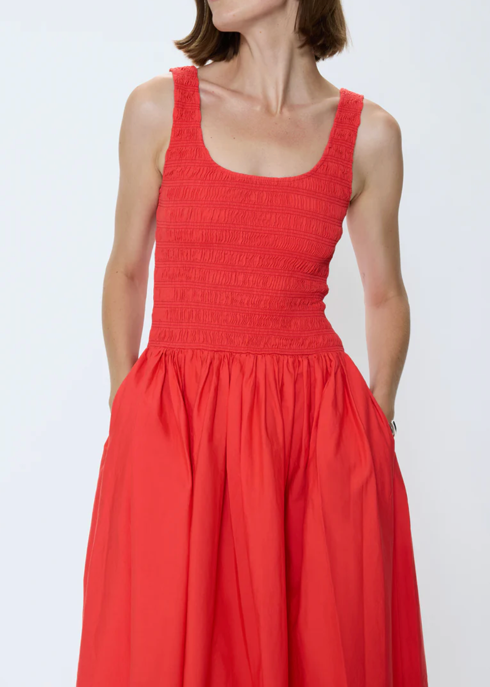 PISTOLA ALESSIA SMOCKED DROP WAIST DRESS