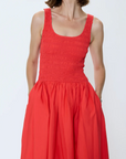 PISTOLA ALESSIA SMOCKED DROP WAIST DRESS