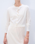 WHITE & WARREN LINEN BLEND CARDIGAN