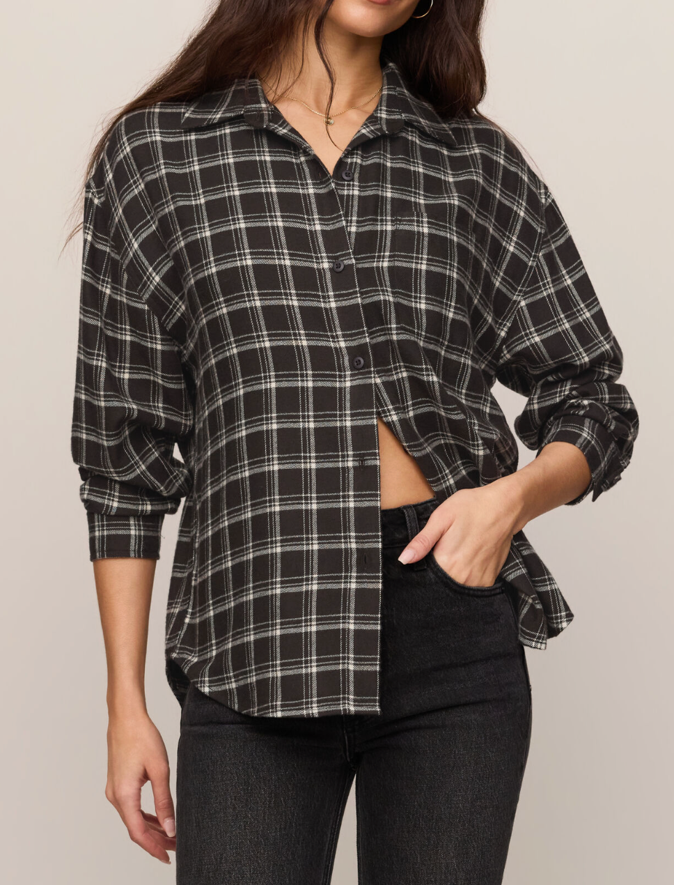Z SUPPLY RIVER PLAID BUTTON UP