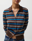 PISTOLA LYVIA LONG SLEEVE MERINO POLO CARDIGAN