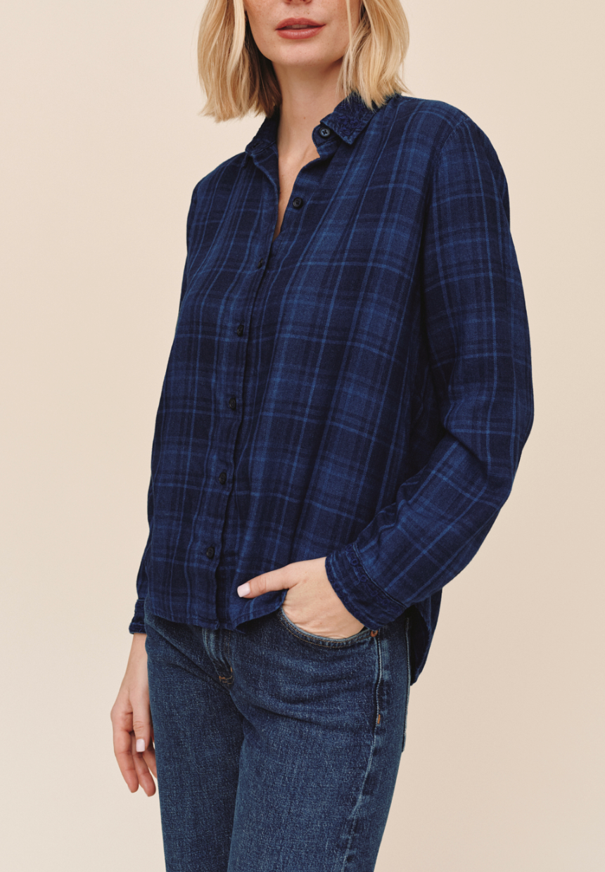 BELLA DAHL EMBROIDERED LONG SLEEVE SHIRT