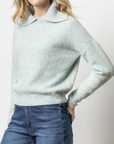 LILLA P EASY SPLIT COLLAR SWEATER