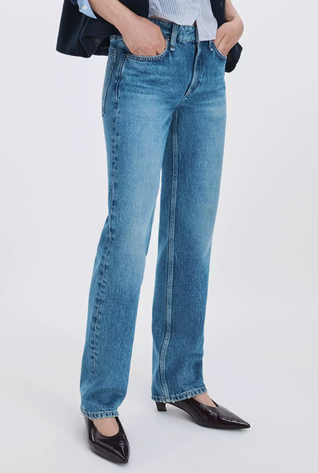 RAG &amp; BONE HARLOW LOW RISE FULL SLIM STRAIGHT