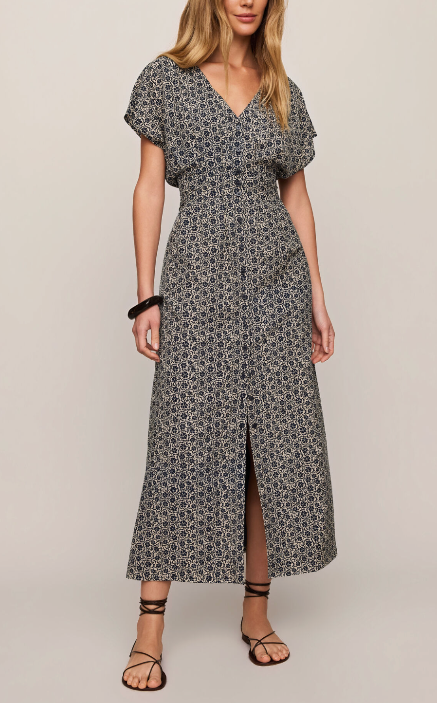 Z SUPPLY SANNA IRIS FLORAL MIDI DRESS