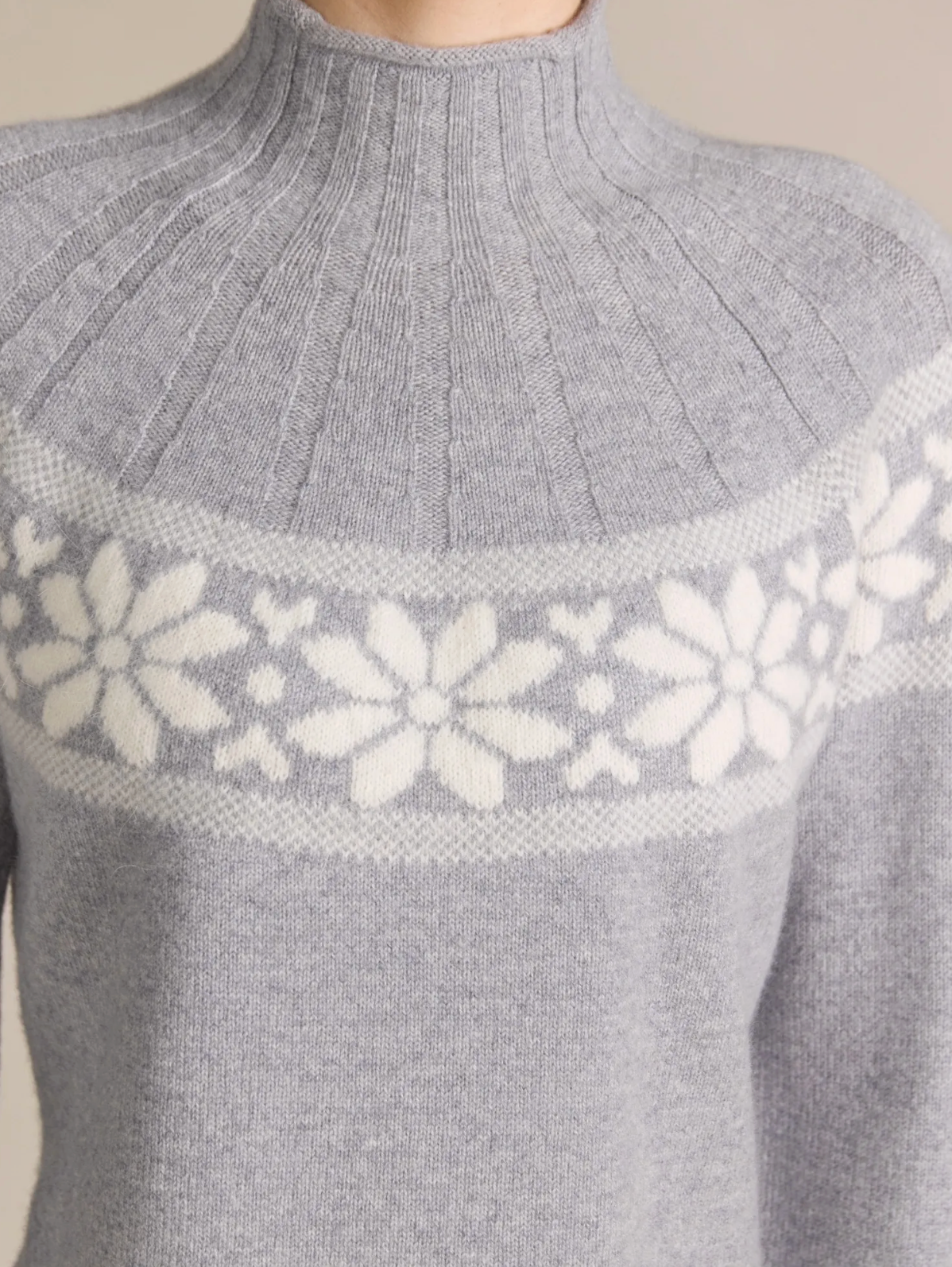 ALASHAN 100% CASHMERE LOVELAND FAIR ISLE W/ ANGORA