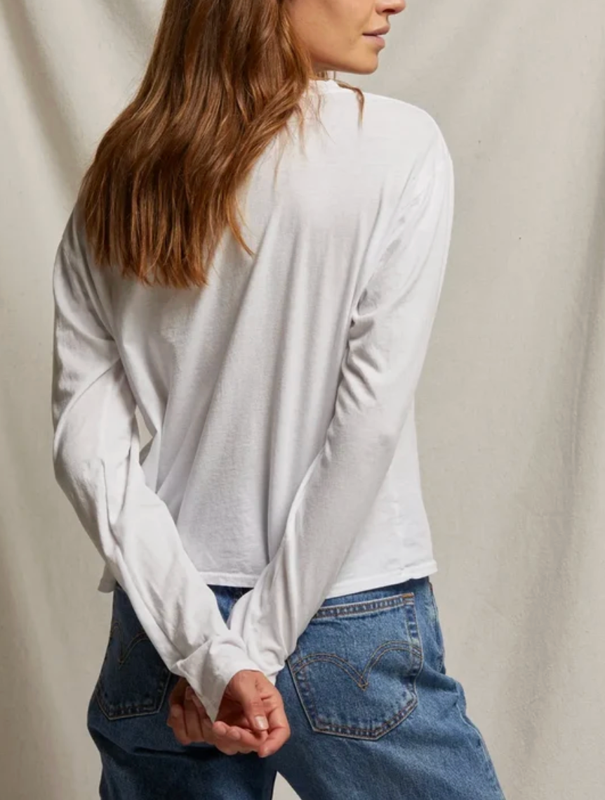 PERFECTWHITETEE HARLEY LONG SLEEVE BOXY TEE