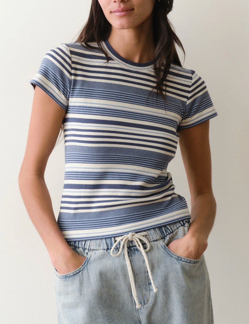 MARINE LAYER LEXI RIB CREW TEE