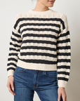 LILLA P STRIPE STITCH SWEATER