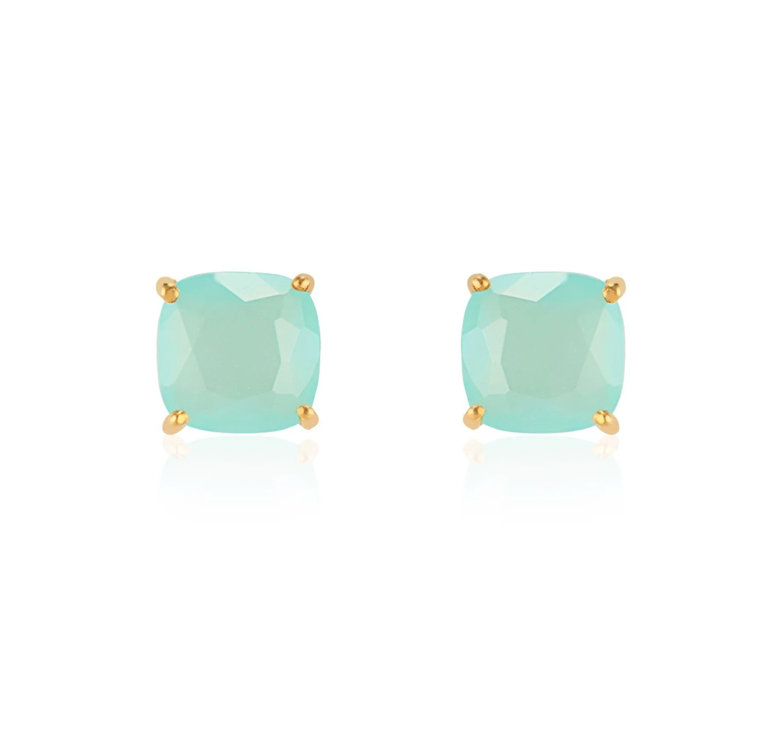 ELLI PARR EMMY STUDS - AQUA CHALCEDONY