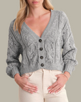 525 AMERICA BRIELLE POINTELLE CABLE CARDIGAN