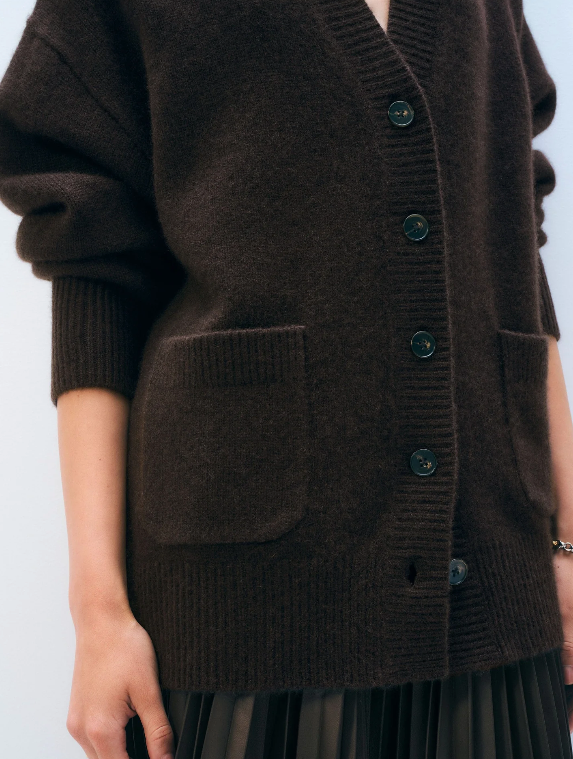 WHITE &amp; WARREN CASHMERE LUXE POCKET CARDIGAN