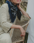 MAISON LECOMTE FLAMENT WOOL & SILK BANDANA SCARF