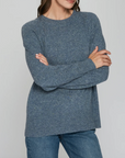 AUTUMN CASHMERE RELAXED FIT RAGLAN CREW W/ RIB DETAIL