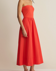 Z SUPPLY SUNSOUGHT STRAPLESS MIDI DRESS