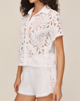 BELLA DAHL SHORT SLEEVE CONTRAST BUTTON DOWN