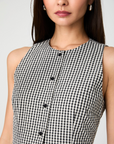 FRENCH CONNECTION GINGHAM MINI DRESS