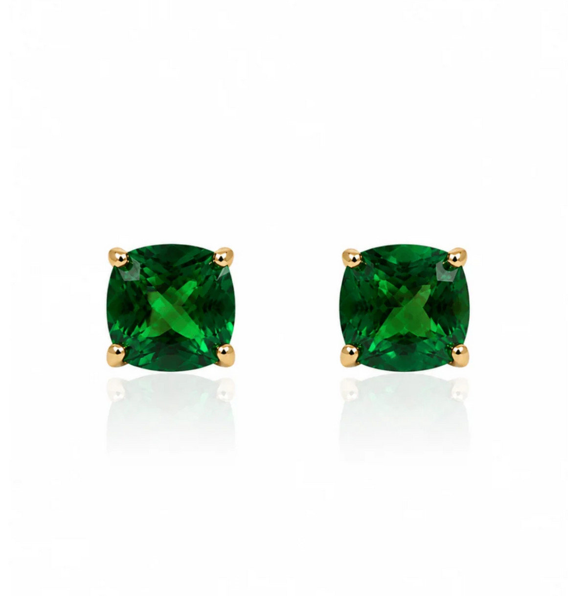 ELLI PARR EMMY STUDS - GREEN QUARTZITE