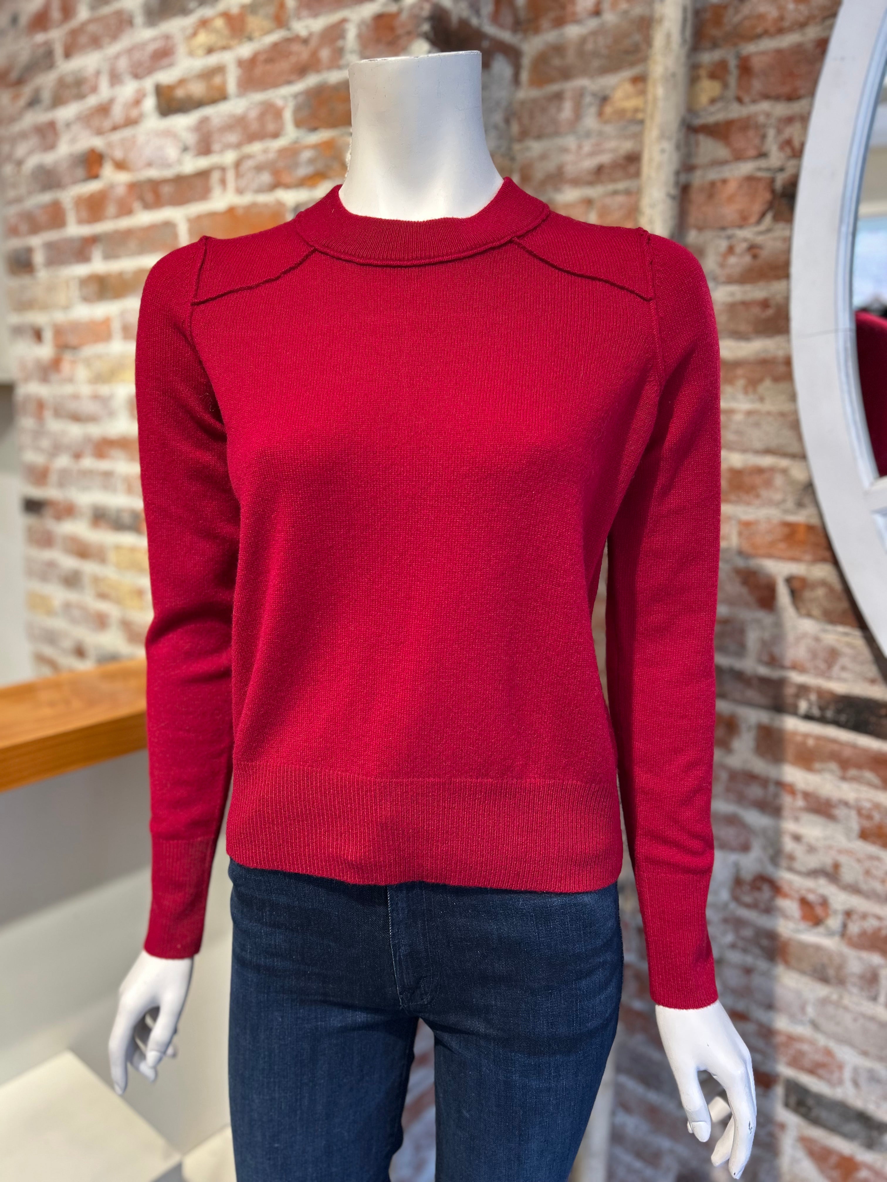 AUTUMN CASHMERE CROPPED CREW W/ REVERSED SEAMS