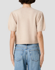 FRENCH CONNECTION YULIA KNIT PUFF SLEEVE TOP